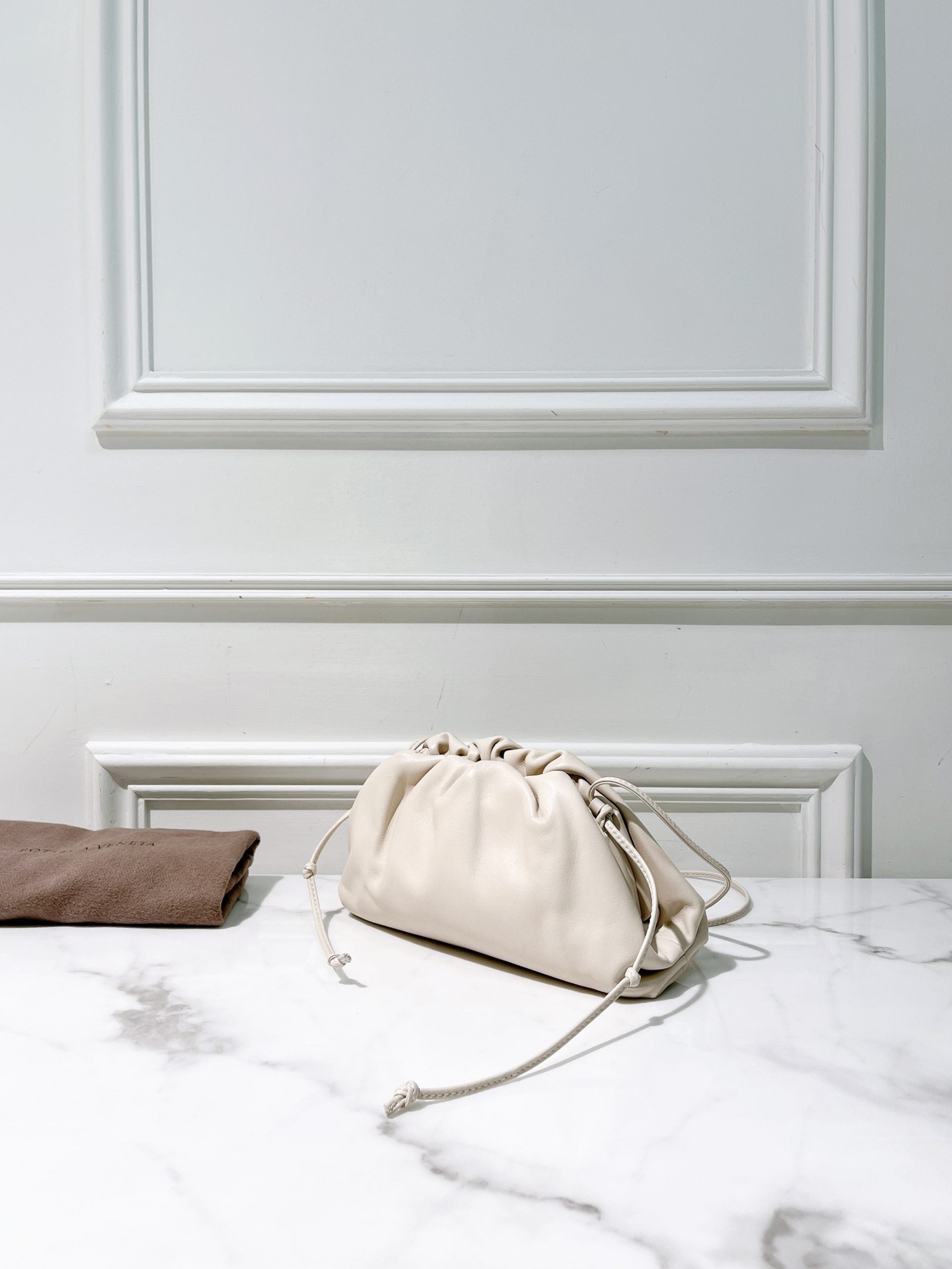 BOTTEGA VENETA MINI POUCH, White