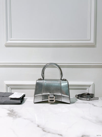 BALENCIAGA HOURGLASS XS, Silver