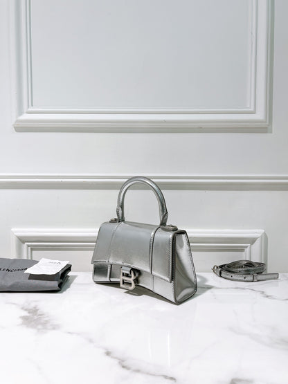 BALENCIAGA HOURGLASS XS, Silver