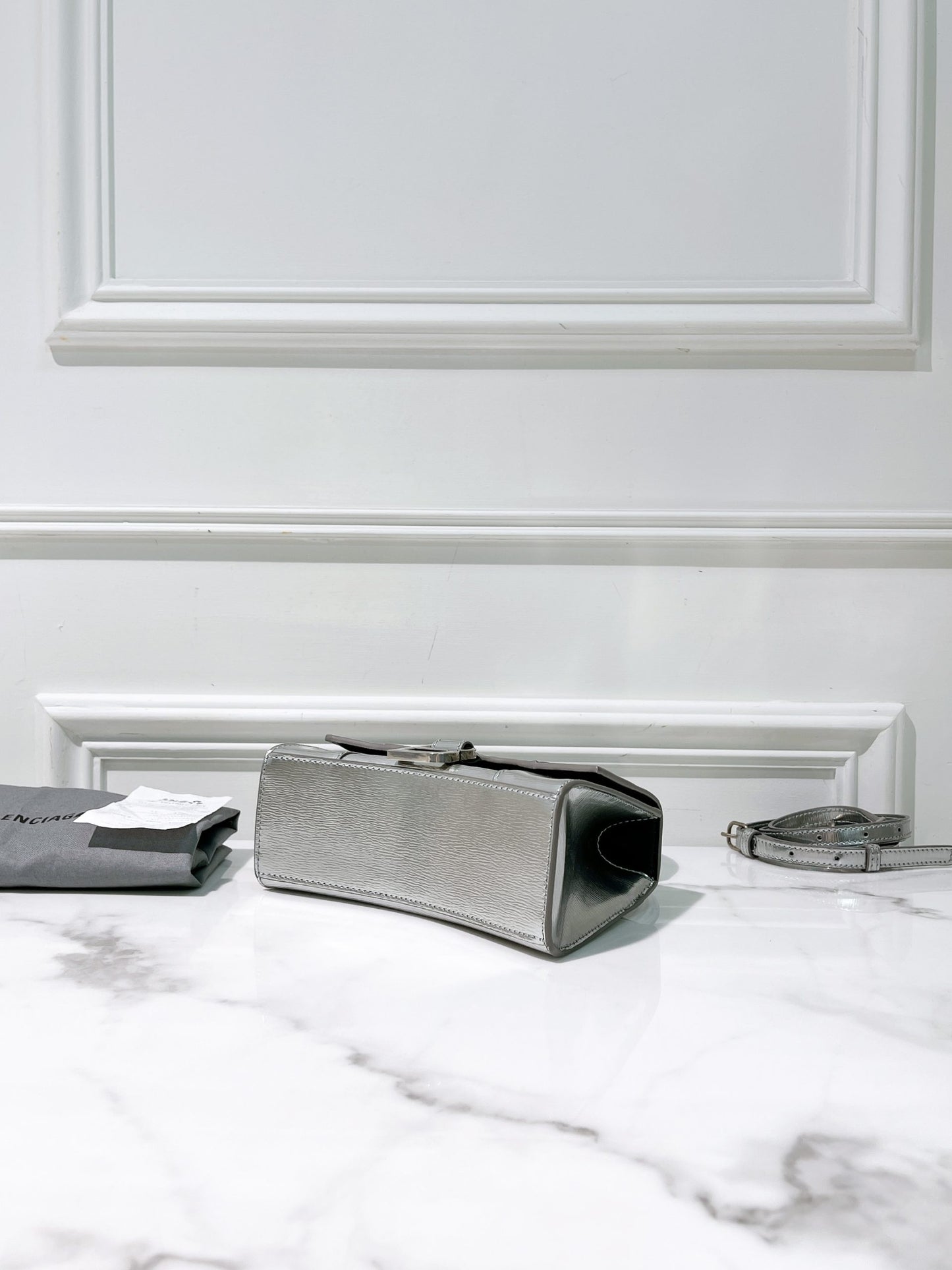 BALENCIAGA HOURGLASS XS, Silver