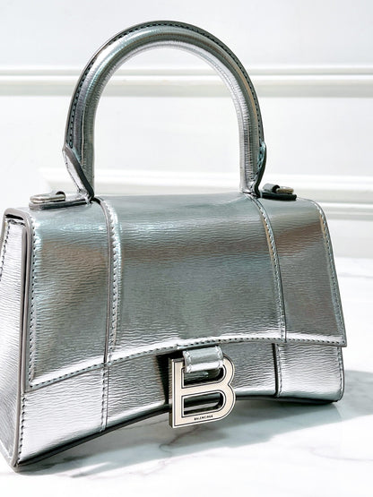 BALENCIAGA HOURGLASS XS, Silver