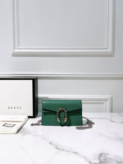 GUCCI SUPERMINI DIONYSUS, Green/Silver