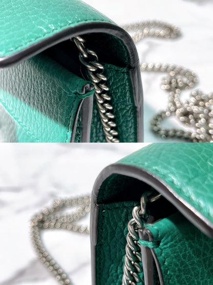 GUCCI SUPERMINI DIONYSUS, Green/Silver