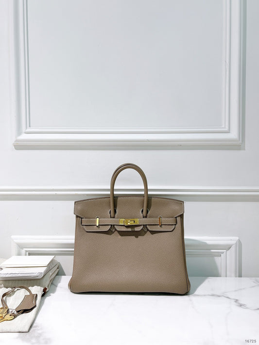 HERMES BIRKIN 25, Etoupe/Gold