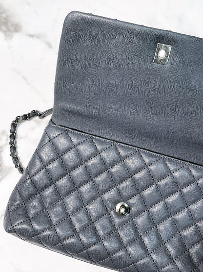 CHANEL COCO HANDLE, Gray/Silver