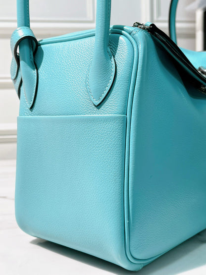 HERMES LINDY 26, Bleu Atoll/Silver