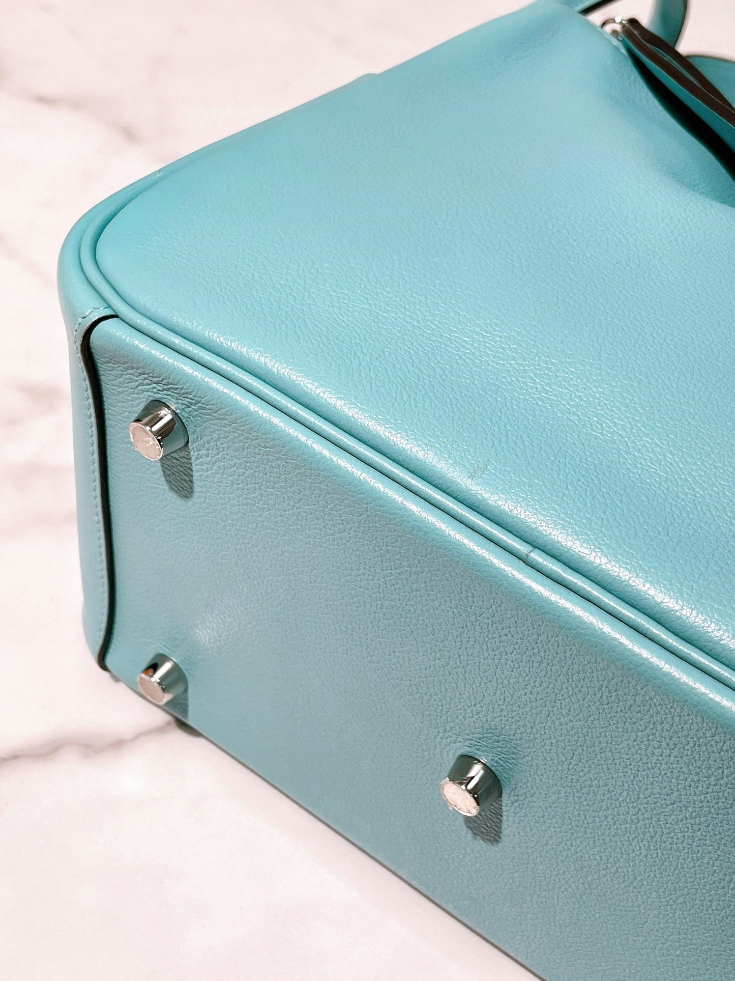 HERMES LINDY 26, Bleu Atoll/Silver