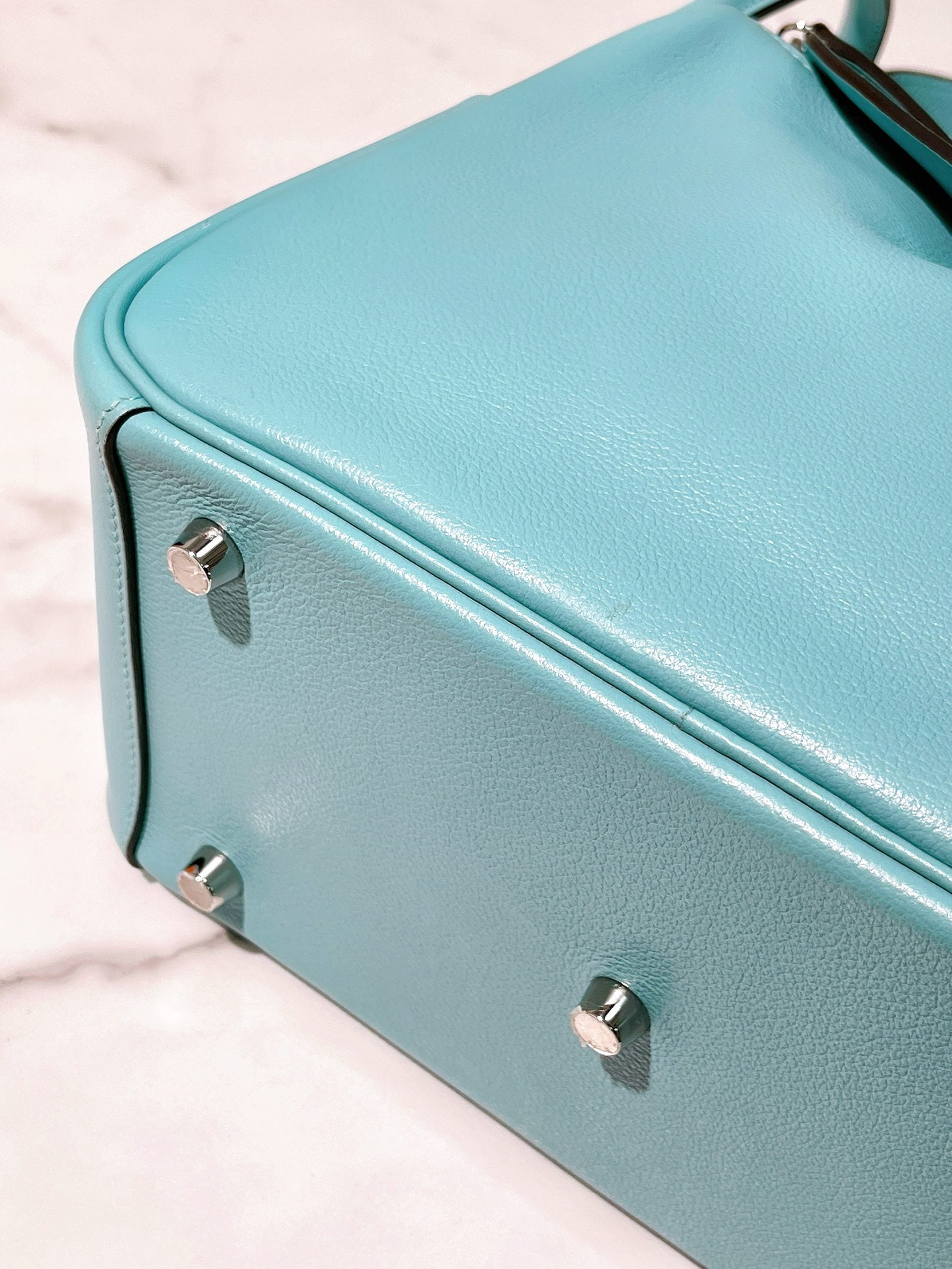 HERMES LINDY 26, Bleu Atoll/Silver