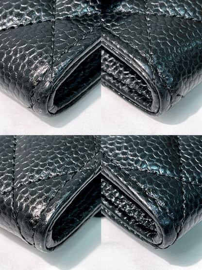 CHANEL CARD HOLDER, Black/Gold