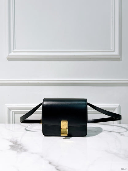 CELINE MINI BOX, Black/Gold