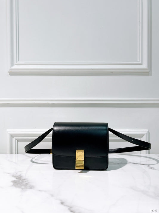 CELINE MINI BOX, Black/Gold