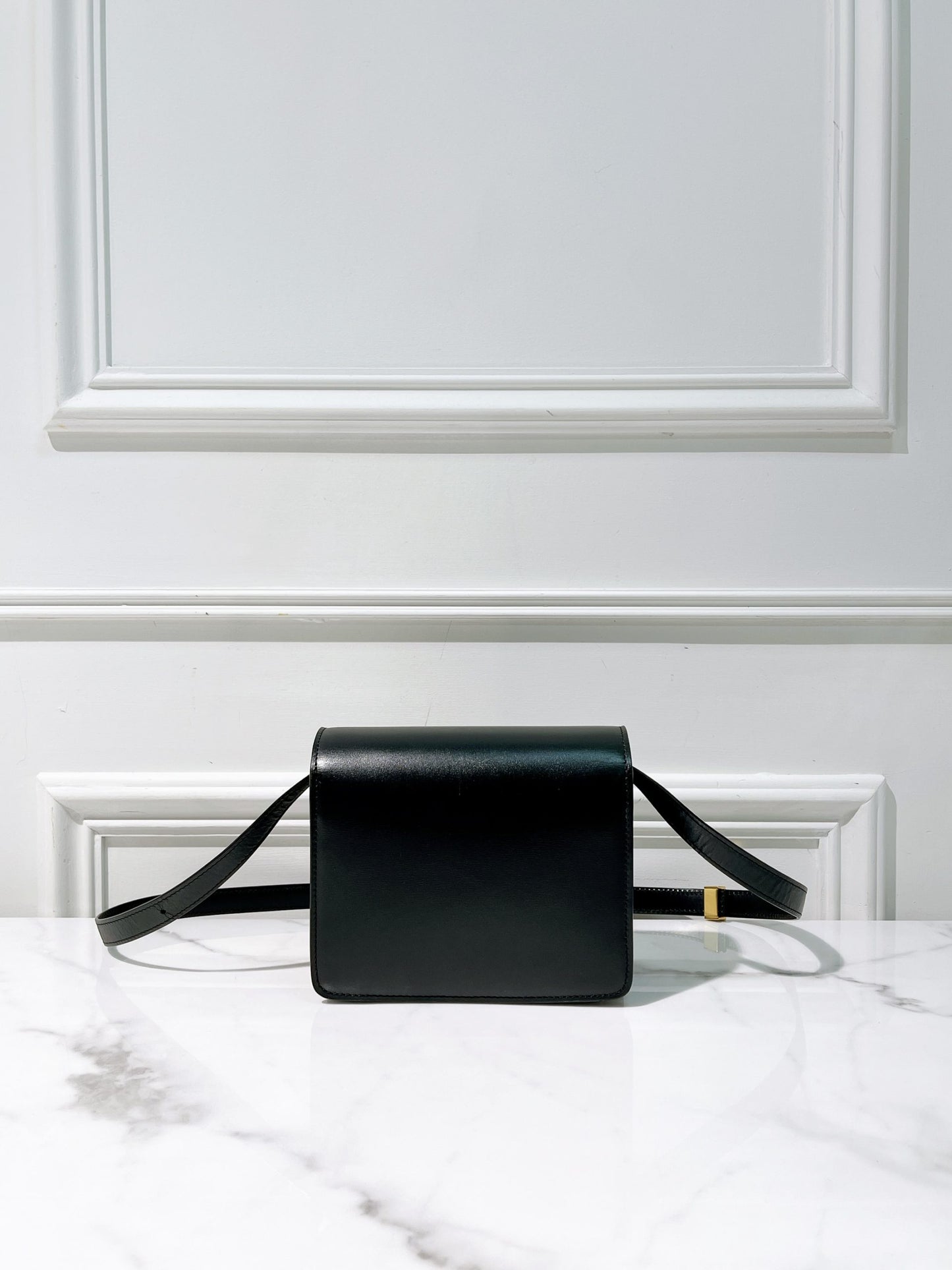 CELINE MINI BOX, Black/Gold