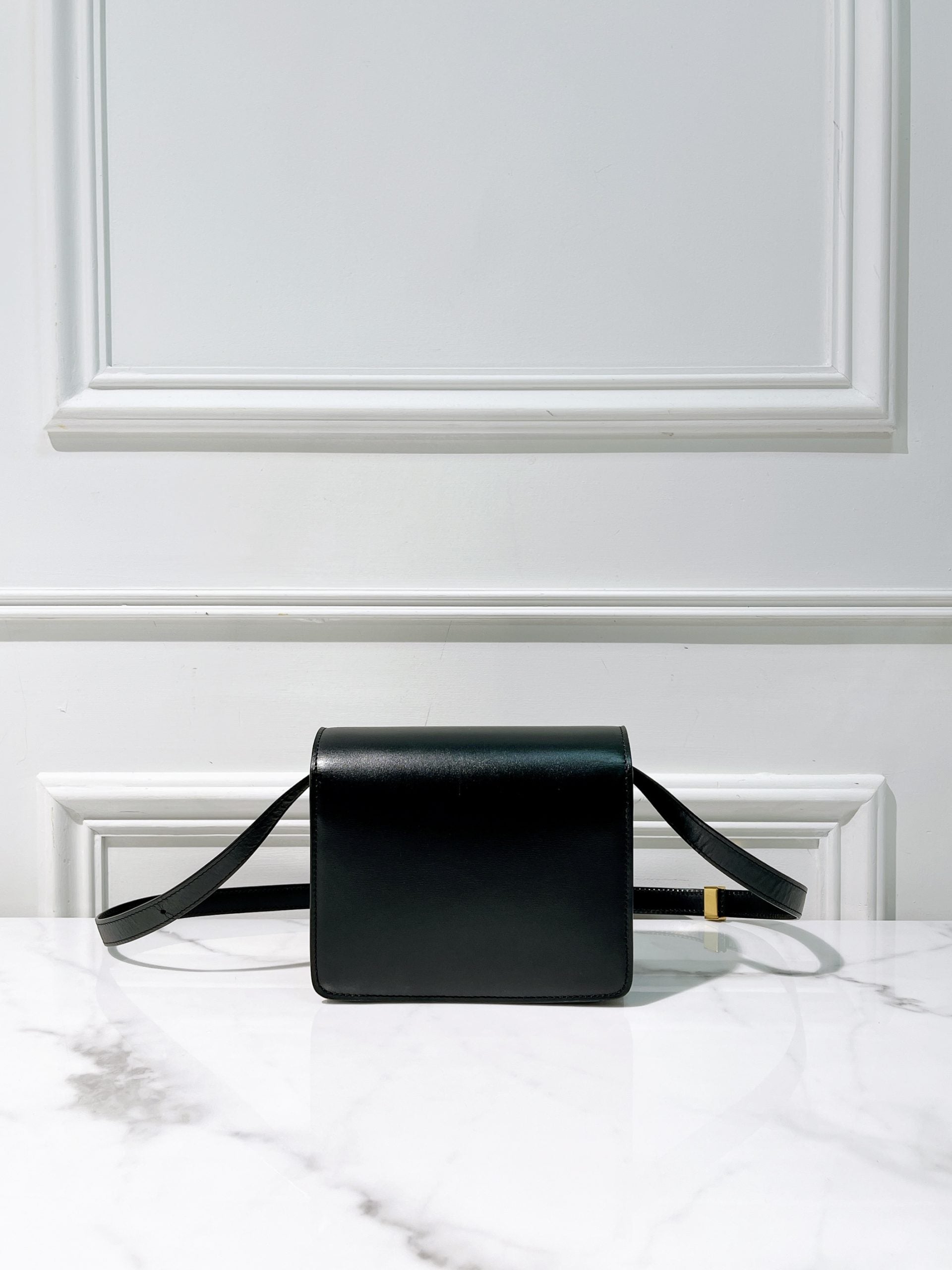 CELINE MINI BOX, Black/Gold