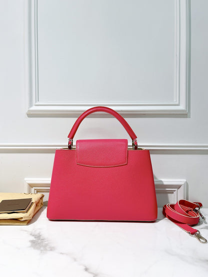 LV CAPUCINES MM, Pink/Gold