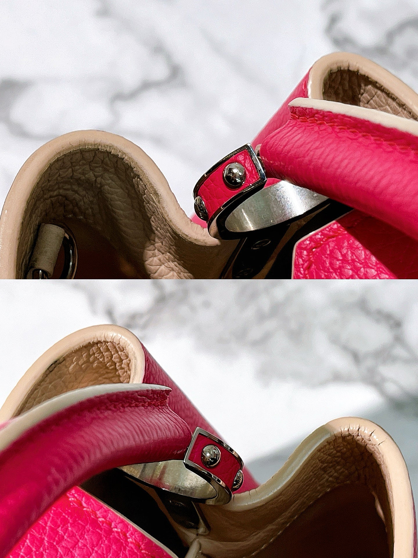 LV CAPUCINES MM, Pink/Gold