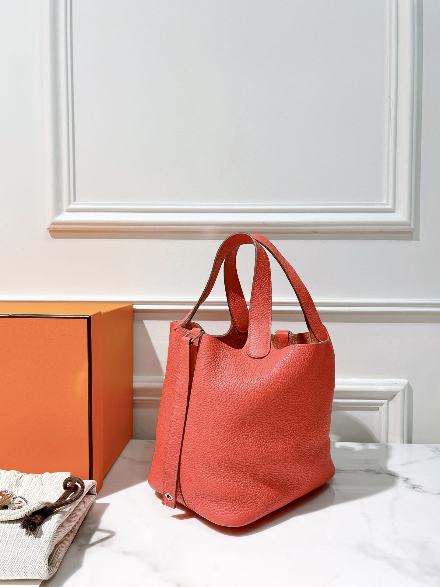 HERMES PICOTIN LOCK 18, Rose Jaipur/Silver