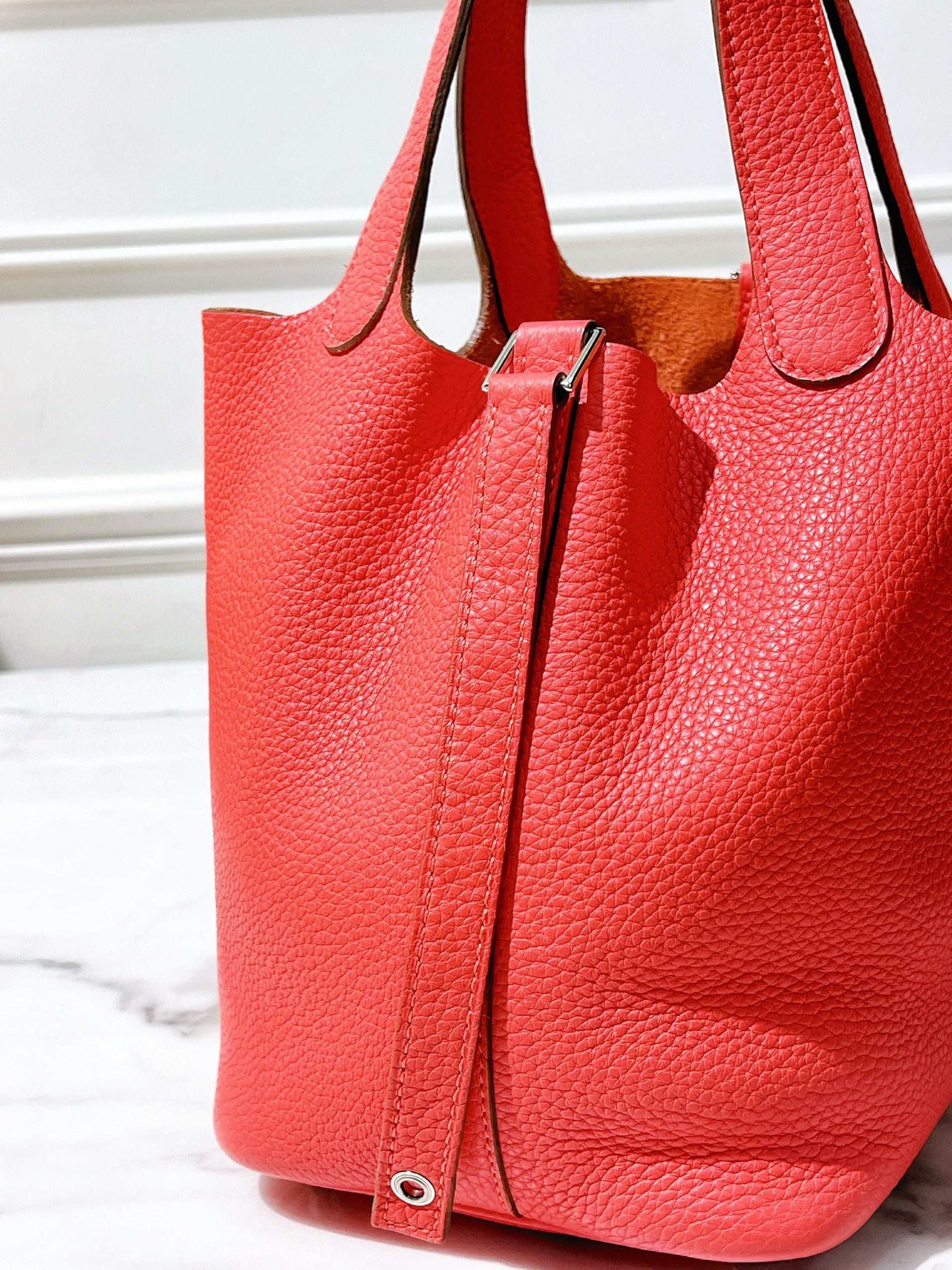 HERMES PICOTIN LOCK 18, Rose Jaipur/Silver