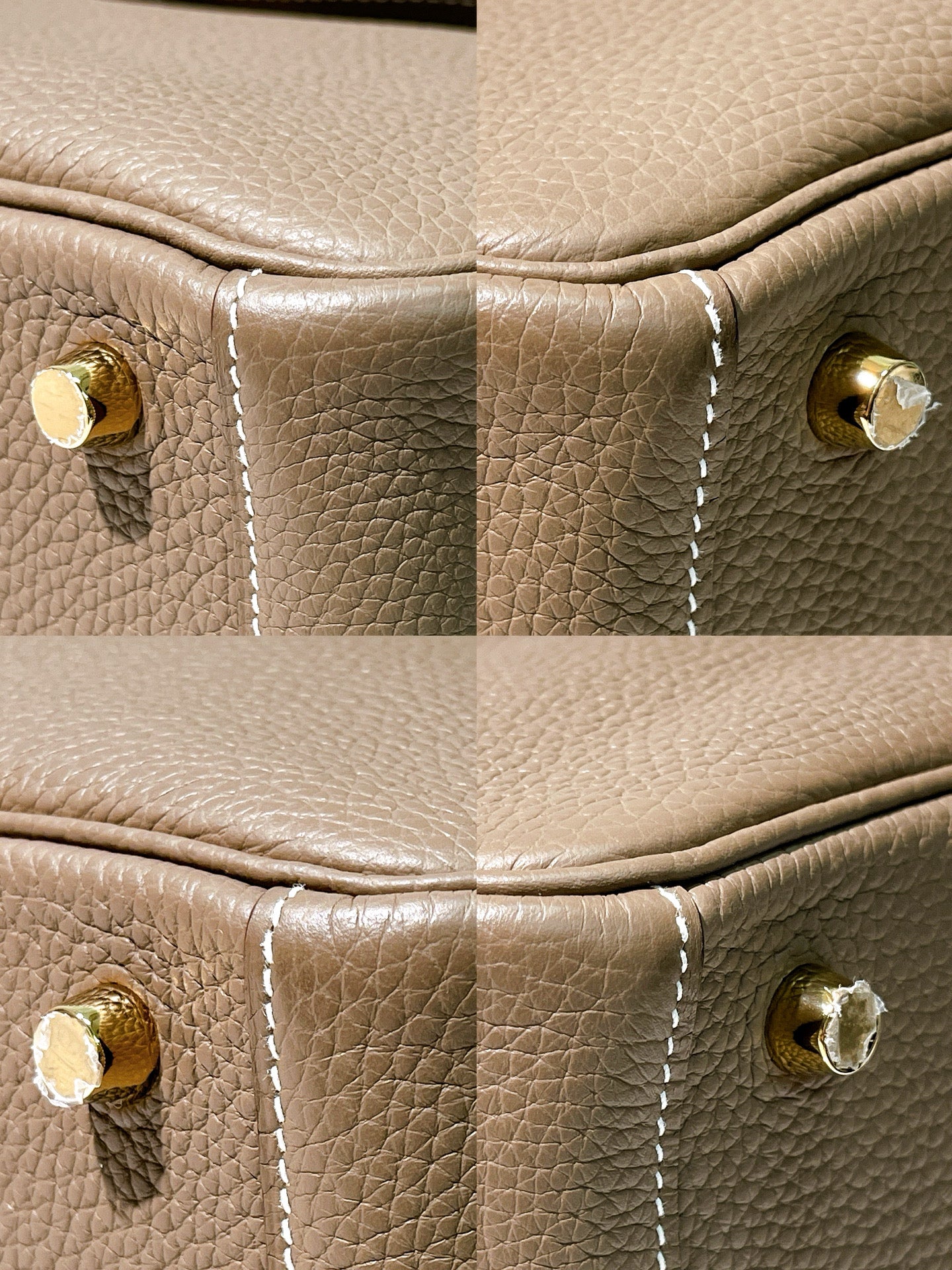 HERMES LINDY 26, Etoupe/Gold