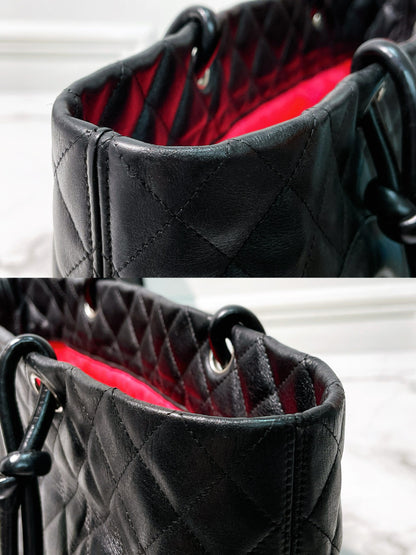 CHANEL CAMBON TOTE, Black/Silver