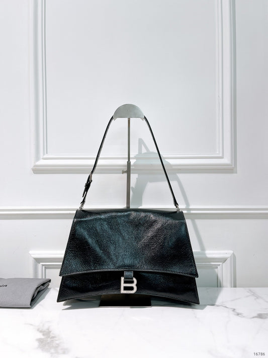 BALENCIAGA CRUSH MEDIUM, Black/Silver