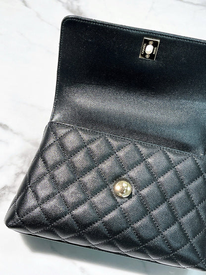 CHANEL COCO HANDLE SMALL, Black/Gold