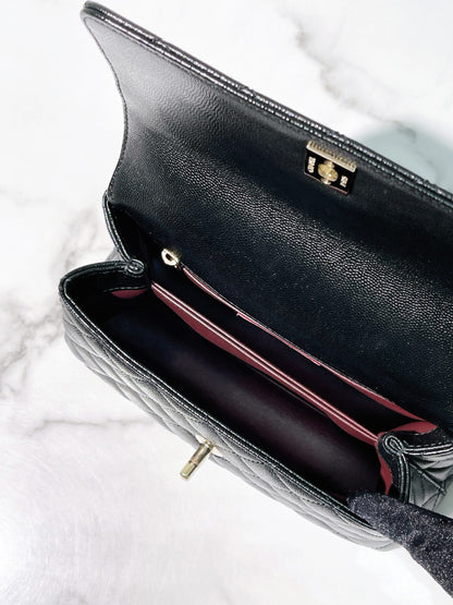 CHANEL COCO HANDLE SMALL, Black/Gold