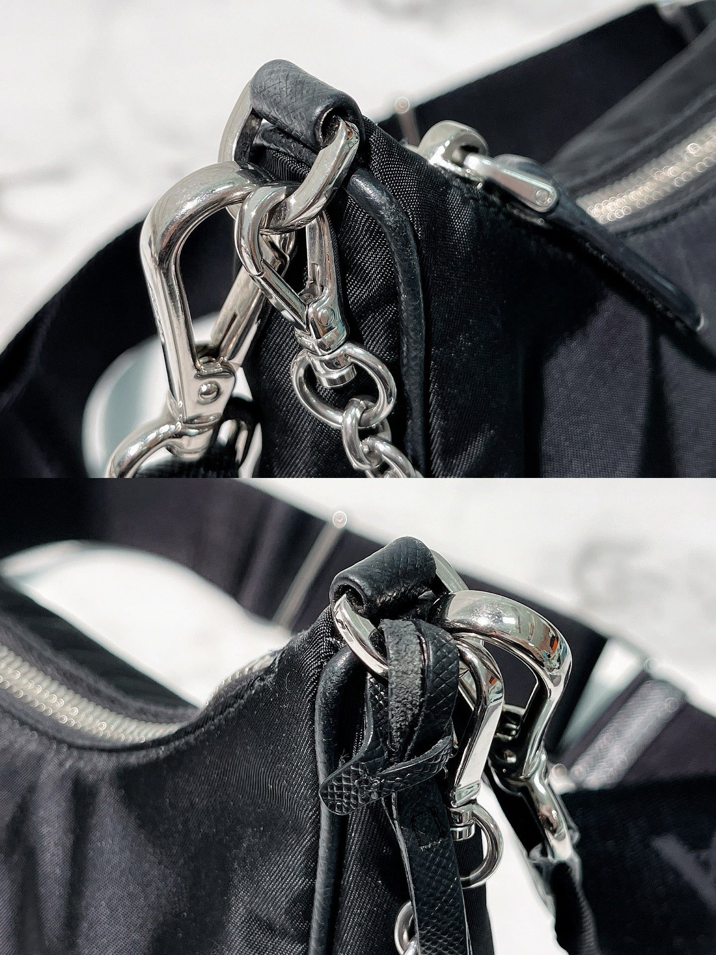 PRADA RE-EDITION 2005 HOBO, Black/Silver