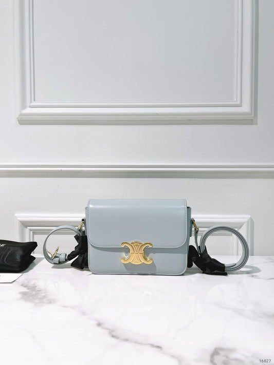 CELINE TEEN TRIOMPHE BAG, Blue/Gold