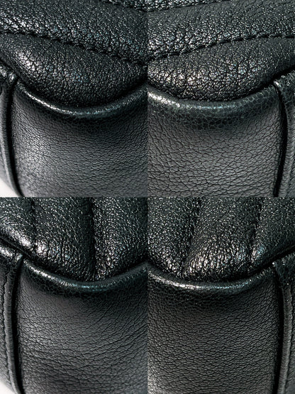 YSL COLLEGE MESSENGER BAG, Black/Silver