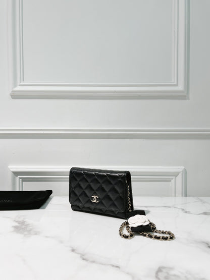 CHANEL MINI WOC, Black/Gold