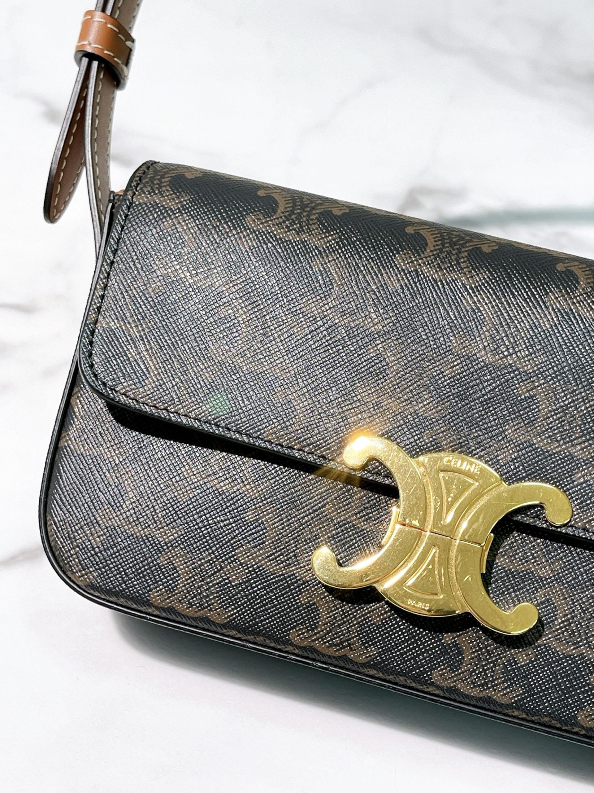 CELINE CLAUDE IN TRIOMPHE SHOULDER BAG