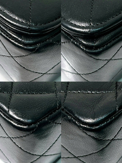 CHANEL VINTAGE FLAP BAG, Black/Gold