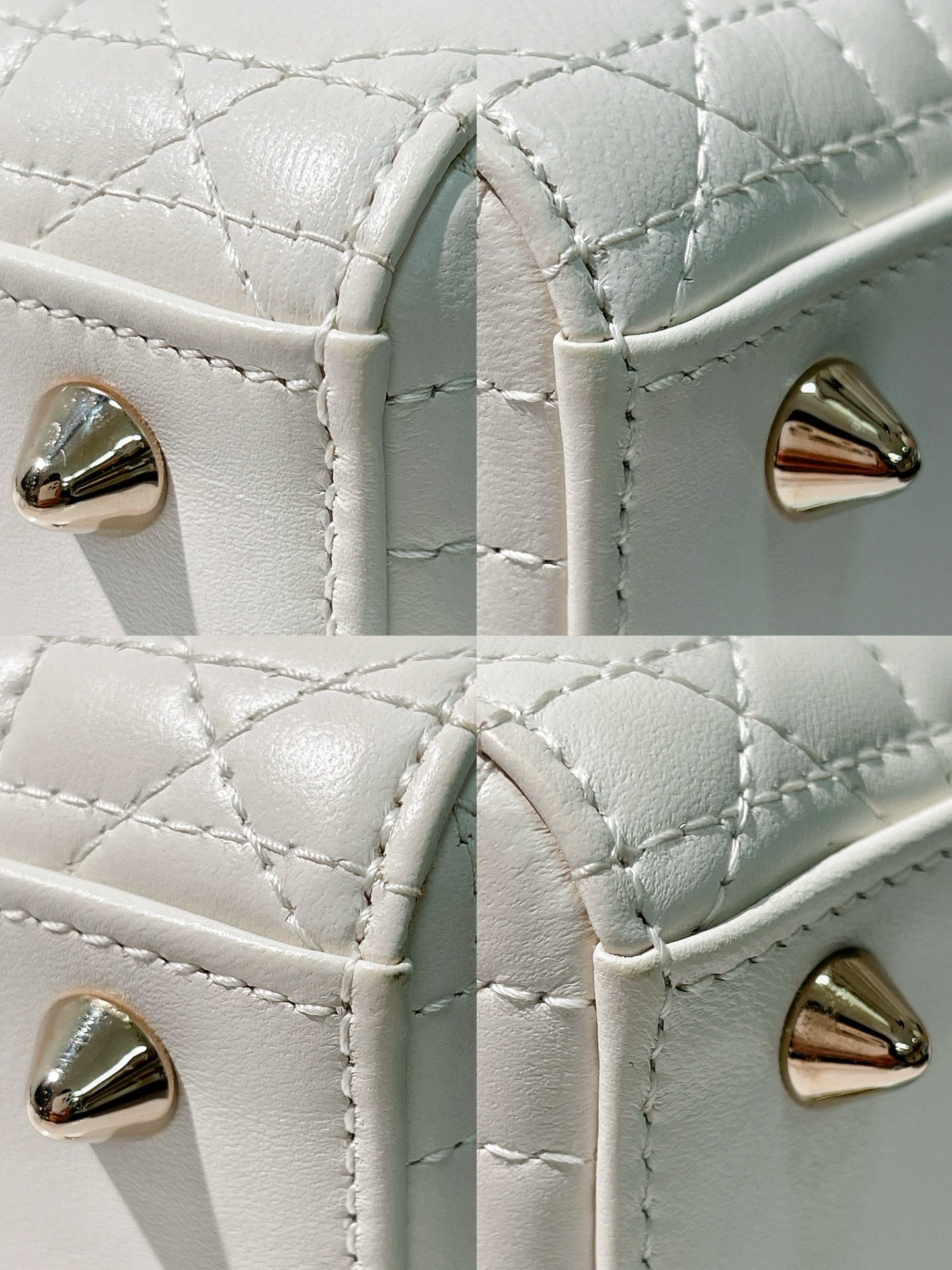 DIOR SMALL LADY DIOR, White/Gold