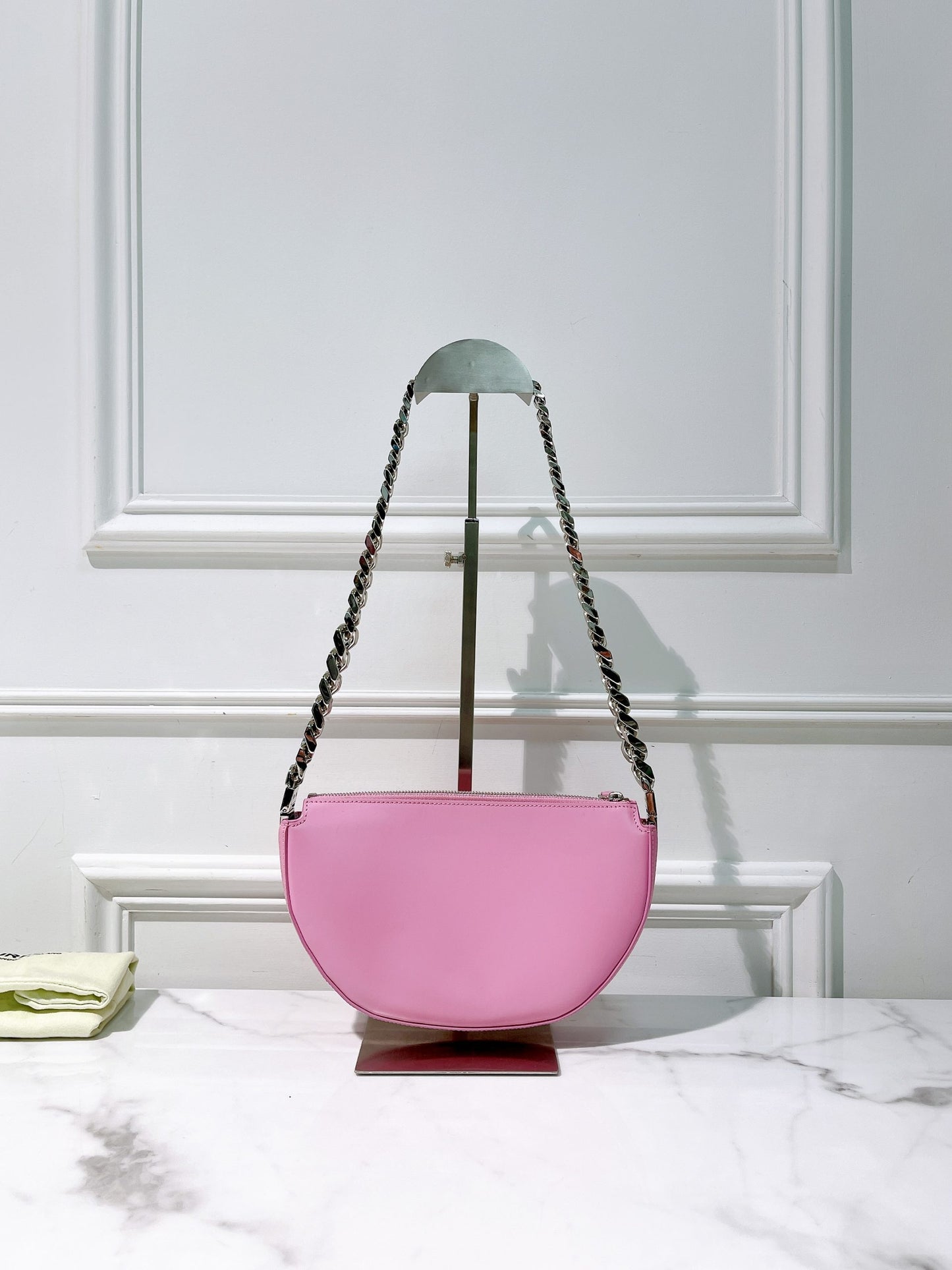 BURBERRY OLYMPIA SHOULDER BAG, Pink/Silver