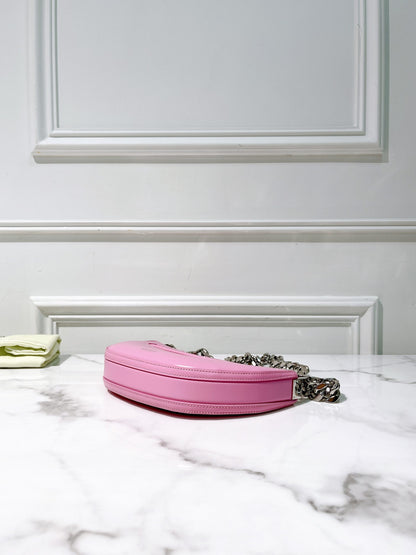 BURBERRY OLYMPIA SHOULDER BAG, Pink/Silver