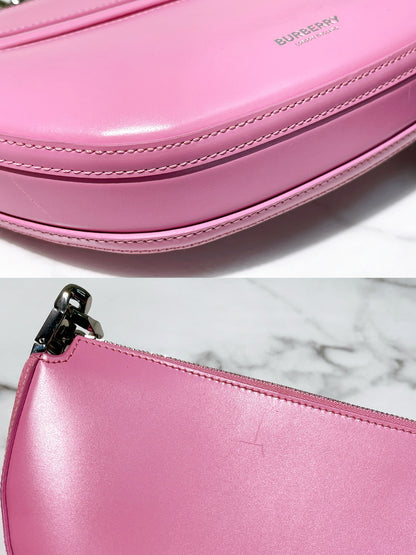 BURBERRY OLYMPIA SHOULDER BAG, Pink/Silver