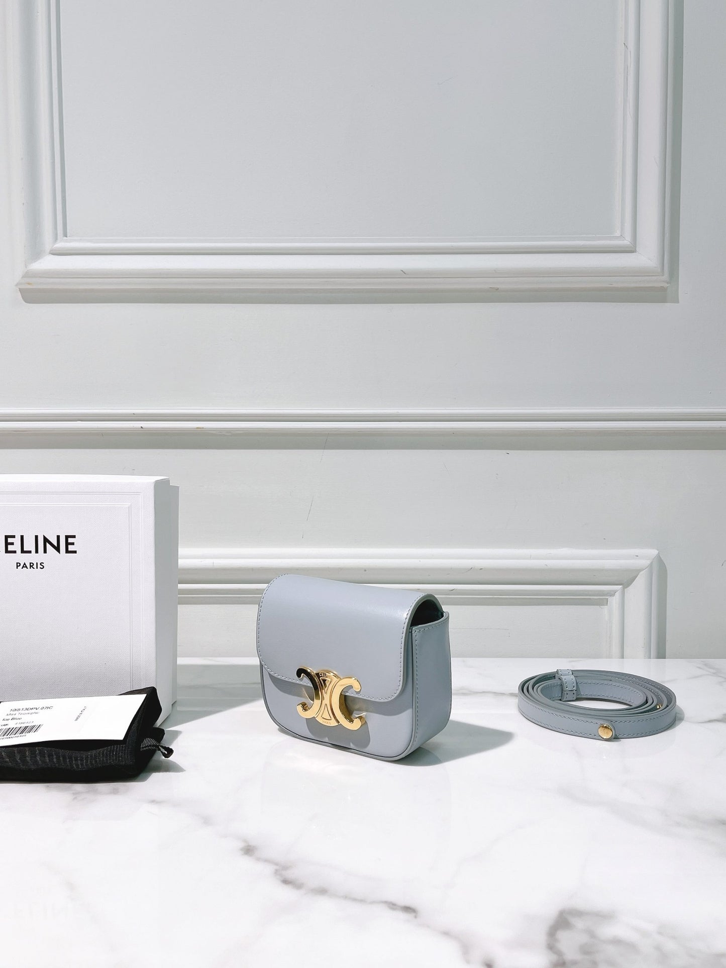 CELINE MINI CLAUDE, Blue/Gold