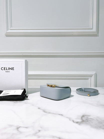 CELINE MINI CLAUDE, Blue/Gold