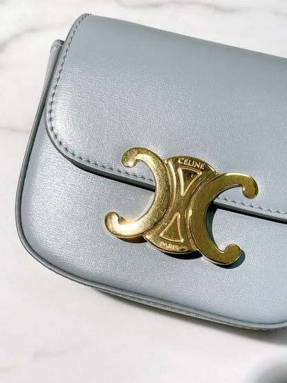 CELINE MINI CLAUDE, Blue/Gold