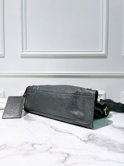 BALENCIAGA LE CITY BAG MEDIUM, Black/Gold