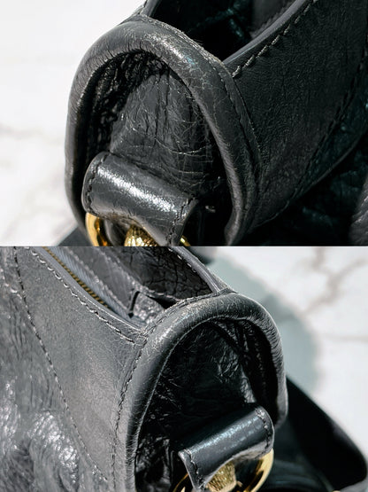 BALENCIAGA LE CITY BAG MEDIUM, Black/Gold