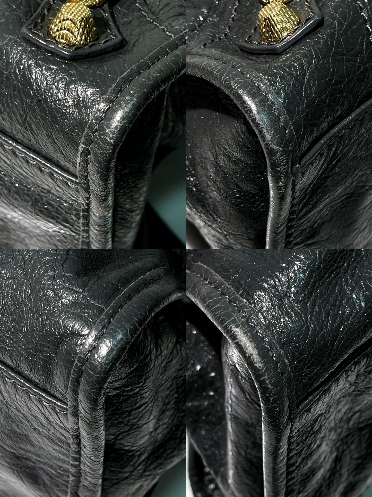 BALENCIAGA LE CITY BAG MEDIUM, Black/Gold