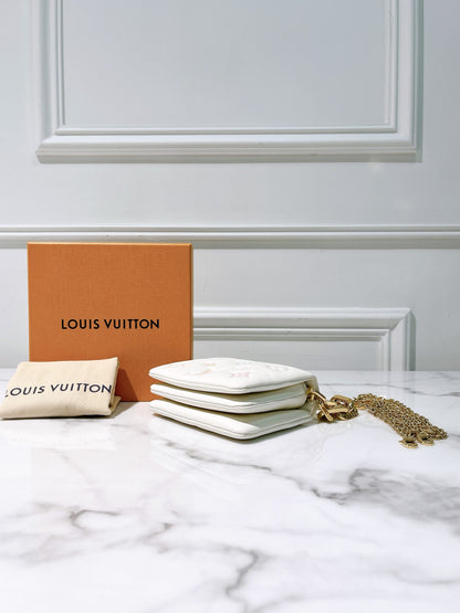 LV MINI COUSSIN, White/Gold