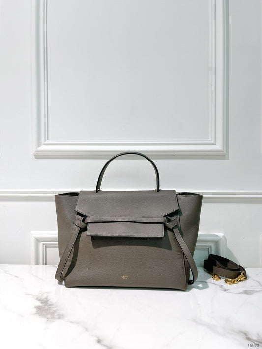 CELINE MINI BELT BAG, Grey/Gold