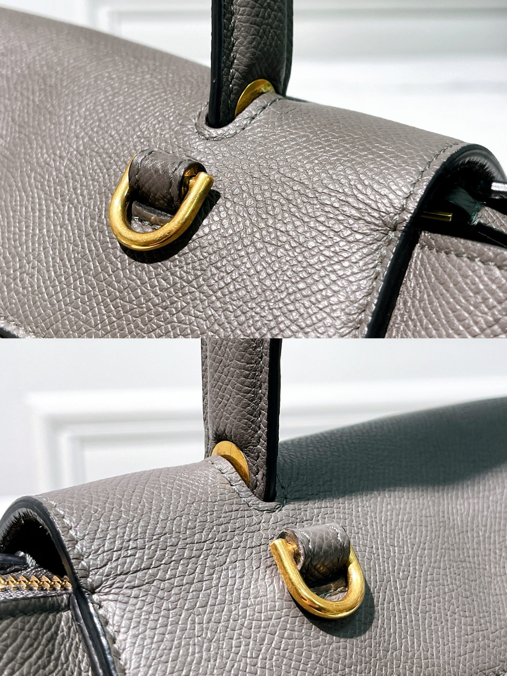 CELINE MINI BELT BAG, Grey/Gold