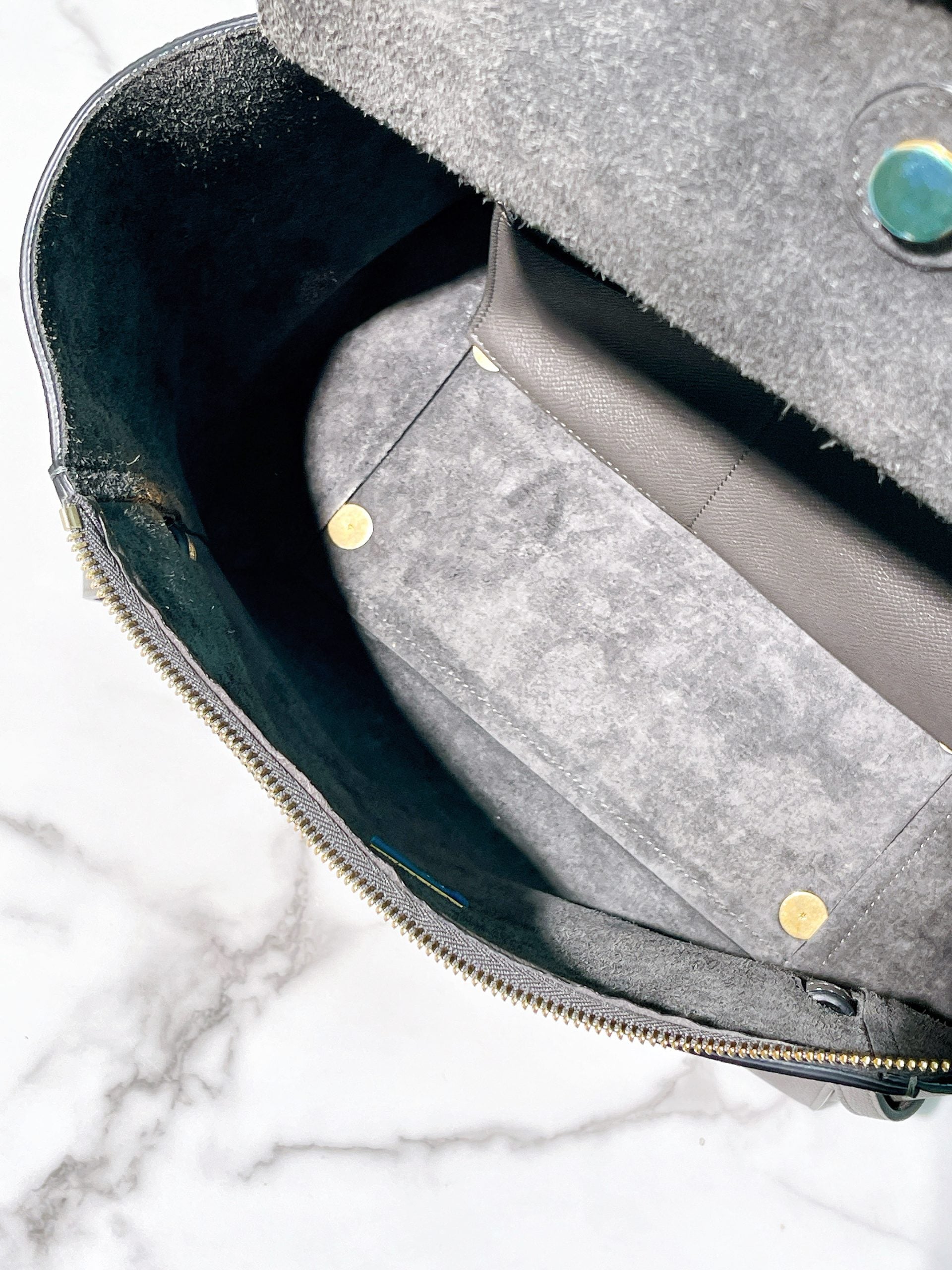 CELINE MINI BELT BAG, Grey/Gold