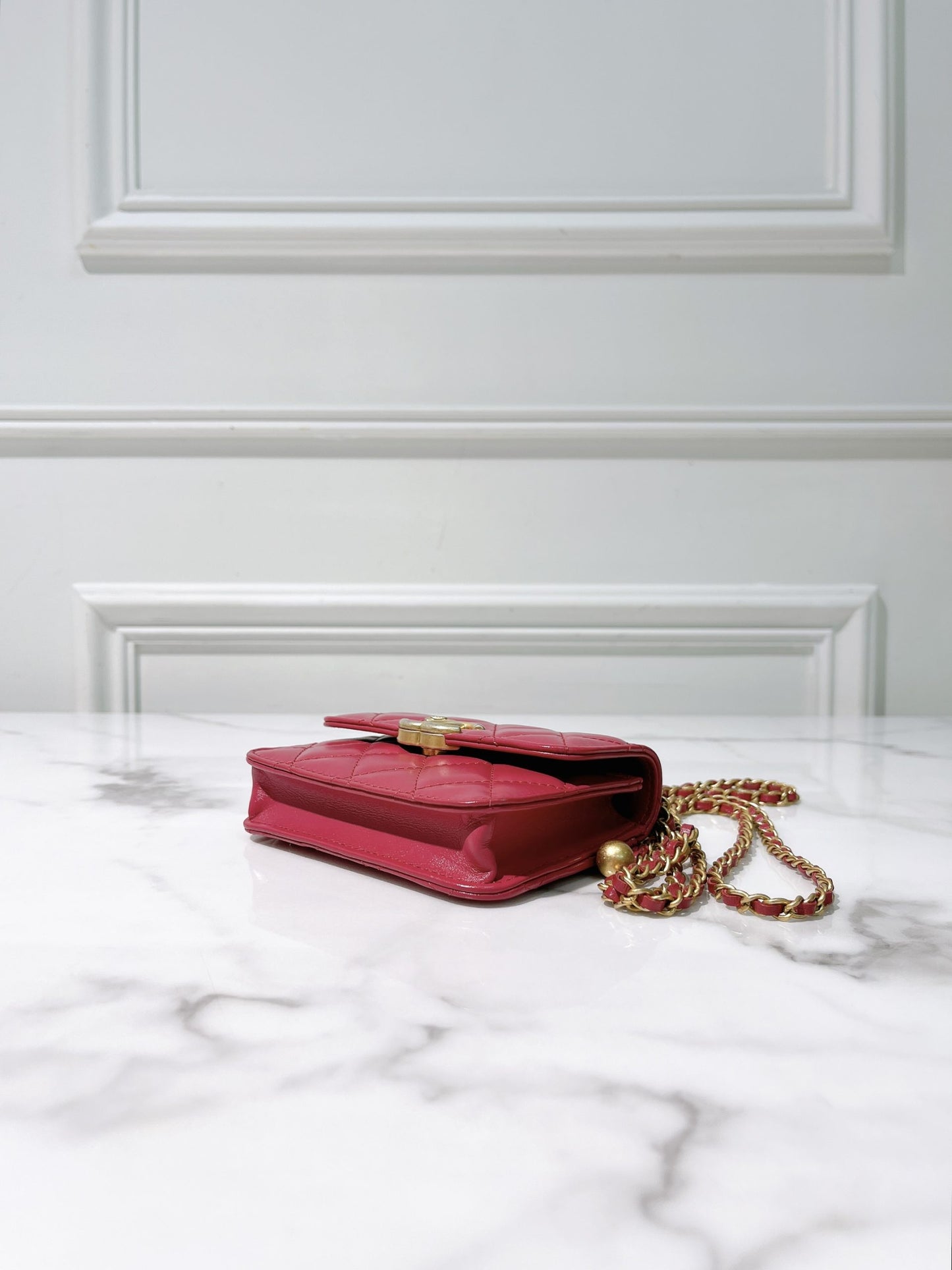 CHANEL MINI WOC, Pink/Gold