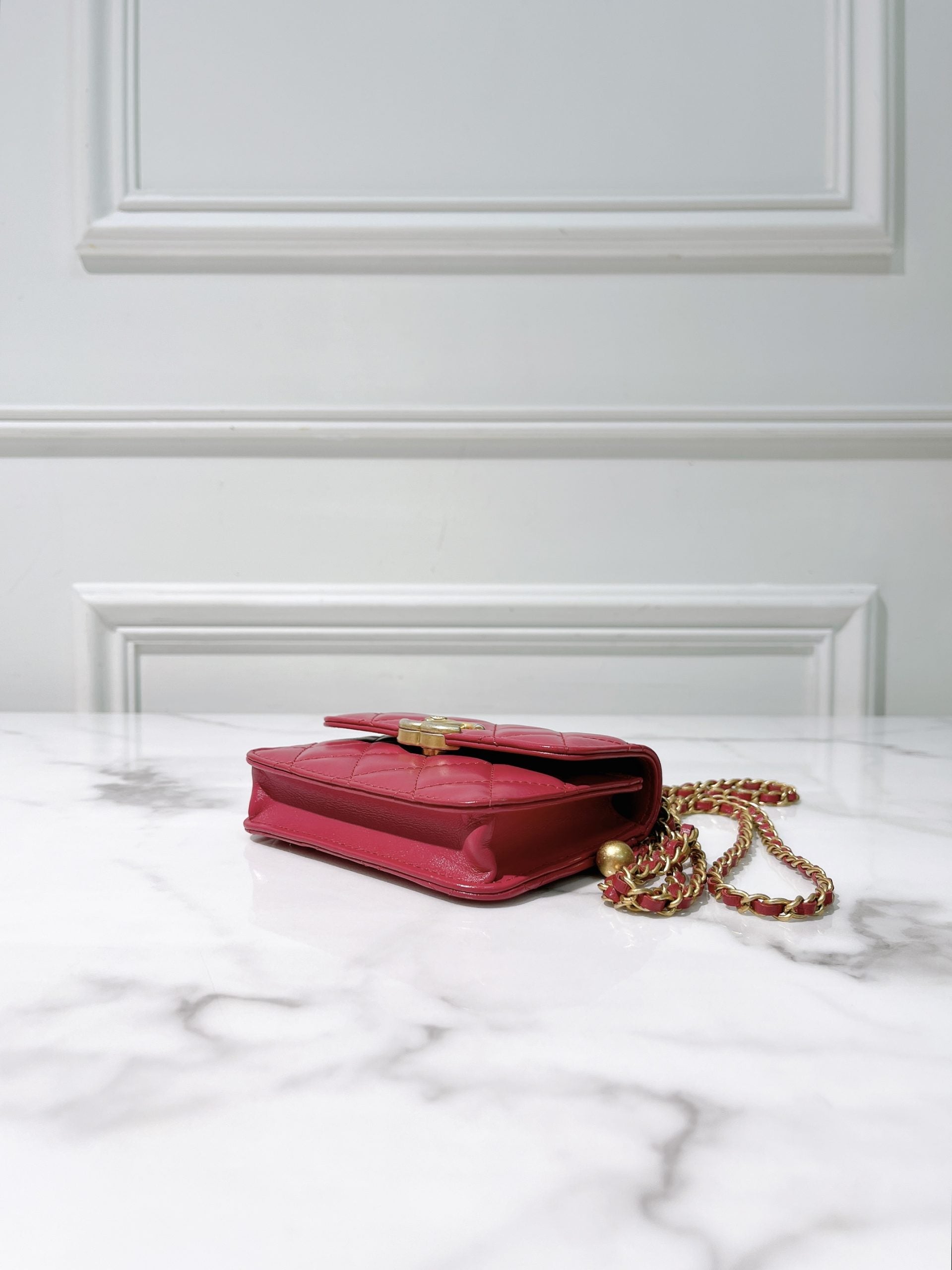 CHANEL MINI WOC, Pink/Gold