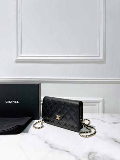 CHANEL CLASSIC WOC, Black/Gold