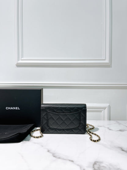 CHANEL CLASSIC WOC, Black/Gold